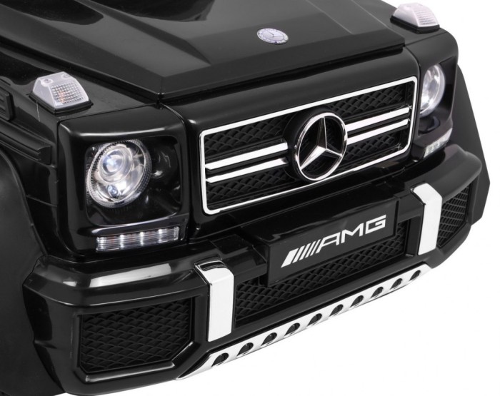 Auto Mercedes G63 6x6 MP4 dla dzieci Czarny + 2 Pedały gazu + Regulacja siedzenia + MP4 + LED + Bagażnik + Kufer dla rodzica-12 7056 