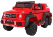 Auto Mercedes G63 6x6 MP4 dla dzieci Czerwony + 2 Pedały gazu + Regulacja siedzenia + MP4 + LED + Bagażnik + Kufer dla rodzica-1 7058 