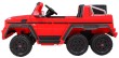 Auto Mercedes G63 6x6 MP4 dla dzieci Czerwony + 2 Pedały gazu + Regulacja siedzenia + MP4 + LED + Bagażnik + Kufer dla rodzica-4 7058 