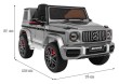 Mercedes AMG G63 dla dzieci Lakier Srebrny + Pilot + MP3 LED + Wolny Start + EVA + Pasy-2 7062 