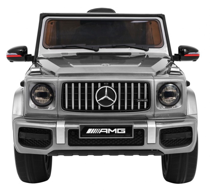 Mercedes AMG G63 dla dzieci Lakier Srebrny + Pilot + MP3 LED + Wolny Start + EVA + Pasy-3 7062 