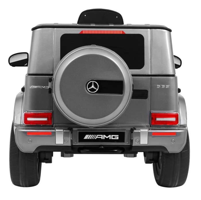 Mercedes AMG G63 dla dzieci Lakier Srebrny + Pilot + MP3 LED + Wolny Start + EVA + Pasy-6 7062 