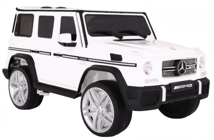 Auto na akumulator Mercedes AMG G65 dla dzieci Biały + Lakierowany + Bagażnik + Światła Dźwięki-5 7063 