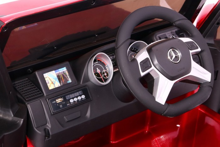 Auto na akumulator Mercedes AMG G65 dla dzieci Czerwony + Lakierowany + Bagażnik + Światła Dźwięki-7 7065 
