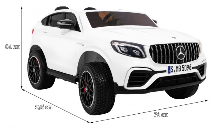 Auto Mercedes GLC 63S dla dzieci Biały SUV + Napęd 4x4-2 7066 