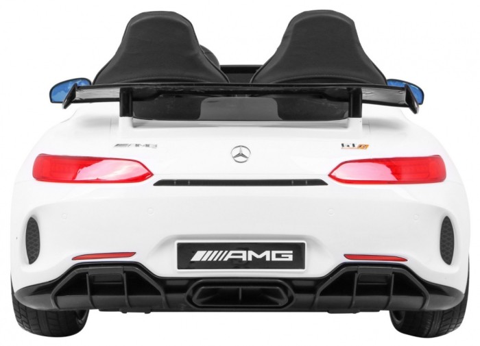 Mercedes-Benz GT R dla dzieci Lakier Biały + Napęd 4x4 + Nawiew powietrza + Pilot + EVA + MP3 LED-7 7070 