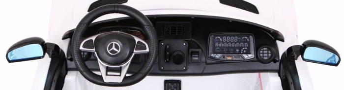 Mercedes-Benz GT R dla dzieci Lakier Biały + Napęd 4x4 + Nawiew powietrza + Pilot + EVA + MP3 LED-8 7070 