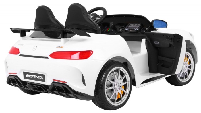 Mercedes-Benz GT R dla dzieci Lakier Biały + Napęd 4x4 + Nawiew powietrza + Pilot + EVA + MP3 LED-10 7070 