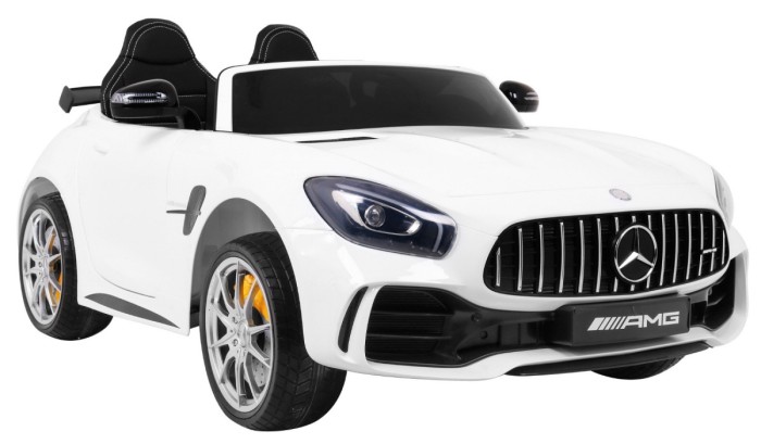 Mercedes-Benz GT R dla dzieci Lakier Biały + Napęd 4x4 + Nawiew powietrza + Pilot + EVA + MP3 LED-11 7070 