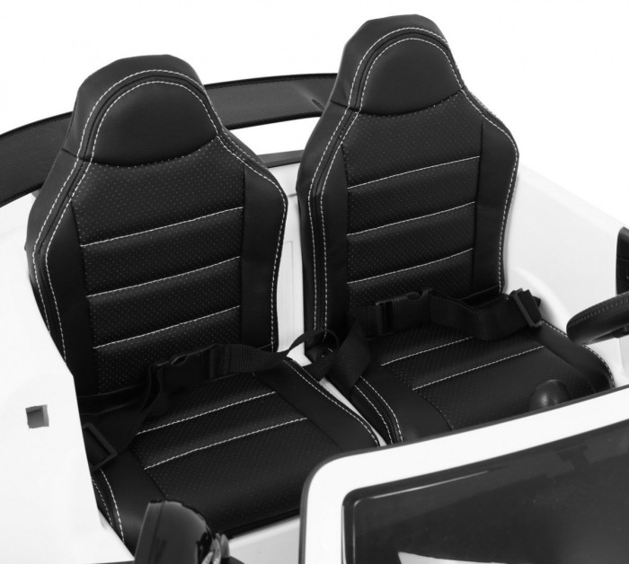 Mercedes-Benz GT R dla dzieci Lakier Biały + Napęd 4x4 + Nawiew powietrza + Pilot + EVA + MP3 LED-12 7070 
