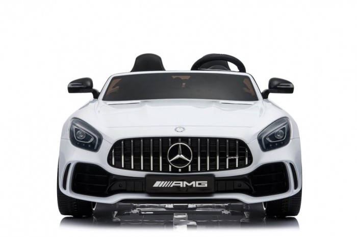 Mercedes-Benz GT R dla dzieci Lakier Biały + Napęd 4x4 + Nawiew powietrza + Pilot + EVA + MP3 LED-14 7070 