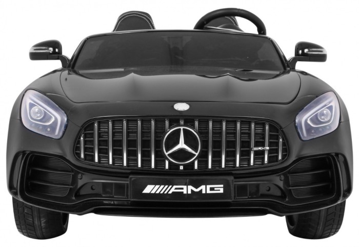 Mercedes-Benz GT R dla dzieci Lakier Czarny + Napęd 4x4 + Nawiew powietrza + Pilot + EVA + MP3 LED-3 7071 