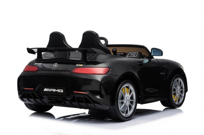 Mercedes-Benz GT R dla dzieci Lakier Czarny + Napęd 4x4 + Nawiew powietrza + Pilot + EVA + MP3 LED-20 7071 
