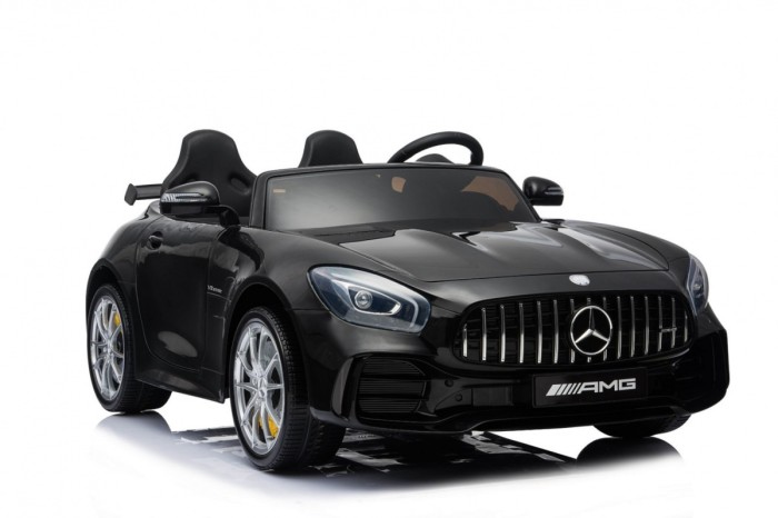 Mercedes-Benz GT R dla dzieci Lakier Czarny + Napęd 4x4 + Nawiew powietrza + Pilot + EVA + MP3 LED-21 7071 