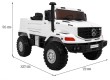 Auto na akumulator Mercedes-Benz Zetros dla dzieci Biały + 2-osobowy + Bagażnik + Pilot-2 7074 