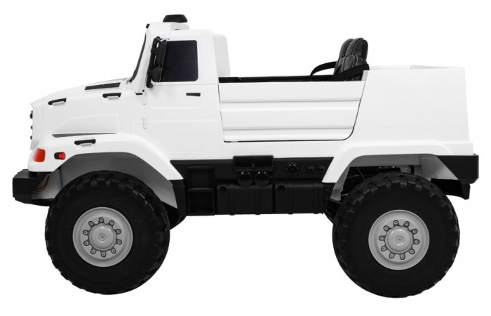 Auto na akumulator Mercedes-Benz Zetros dla dzieci Biały + 2-osobowy + Bagażnik + Pilot-4 7074 