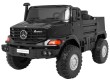Auto na akumulator Mercedes-Benz Zetros dla dzieci Czarny + 2-osobowy + Bagażnik + Pilot-1 7075 