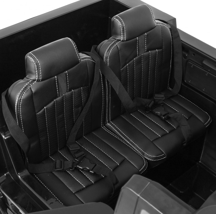 Auto na akumulator Mercedes-Benz Zetros dla dzieci Czarny + 2-osobowy + Bagażnik + Pilot-10 7075 
