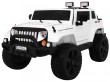 Auto na akumulator Mighty Jeep dla dzieci Biały + 2-osobowy + Napęd 4x4 + 2 bagażniki-1 7077 