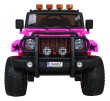 Auto terenowe typu jeep Monster 4x4 dla dzieci Różowy + Pilot + Regulacja siedzenia + Wolny Start + MP3 LED + Bagażnik + Plecak-3 7083 