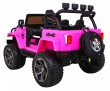 Auto terenowe typu jeep Monster 4x4 dla dzieci Różowy + Pilot + Regulacja siedzenia + Wolny Start + MP3 LED + Bagażnik + Plecak-5 7083 