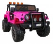Auto terenowe typu jeep Monster 4x4 dla dzieci Różowy + Pilot + Regulacja siedzenia + Wolny Start + MP3 LED + Bagażnik + Plecak-10 7083 