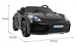 Perfecta Auto dla 2 dzieci Czarny + Pompowane koła + Silnik bezszczotkowy + MP3 LED + Wolny Start-2 7106 
