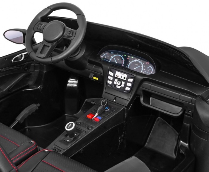 Perfecta Auto dla 2 dzieci Czarny + Pompowane koła + Silnik bezszczotkowy + MP3 LED + Wolny Start-9 7106 
