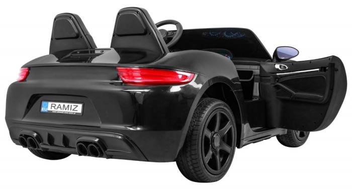 Perfecta Auto dla 2 dzieci Czarny + Pompowane koła + Silnik bezszczotkowy + MP3 LED + Wolny Start-11 7106 