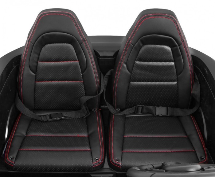 Perfecta Auto dla 2 dzieci Czarny + Pompowane koła + Silnik bezszczotkowy + MP3 LED + Wolny Start-14 7106 
