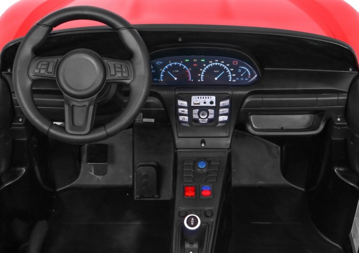 Perfecta Auto dla 2 dzieci Czerwony + Pompowane koła + Silnik bezszczotkowy + MP3 LED + Wolny Start-5 7107 