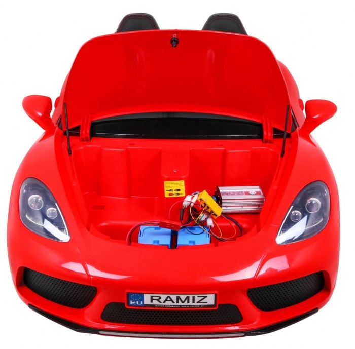 Perfecta Auto dla 2 dzieci Czerwony + Pompowane koła + Silnik bezszczotkowy + MP3 LED + Wolny Start-12 7107 