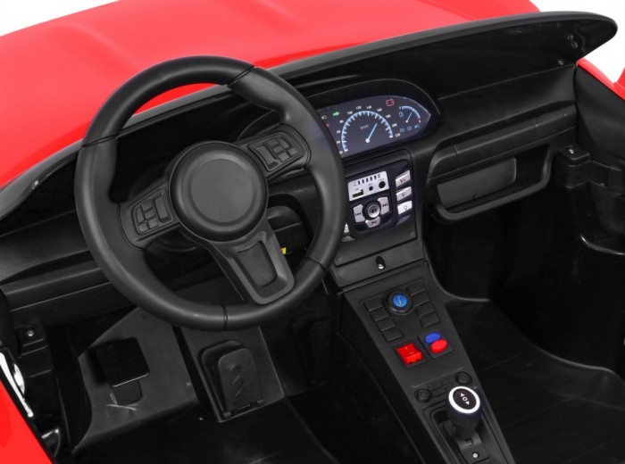 Perfecta Auto dla 2 dzieci Czerwony + Pompowane koła + Silnik bezszczotkowy + MP3 LED + Wolny Start-14 7107 