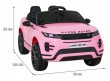 Range Rover Evoque na akumulator dla dzieci Różowy SUV + Pilot-2 7113 