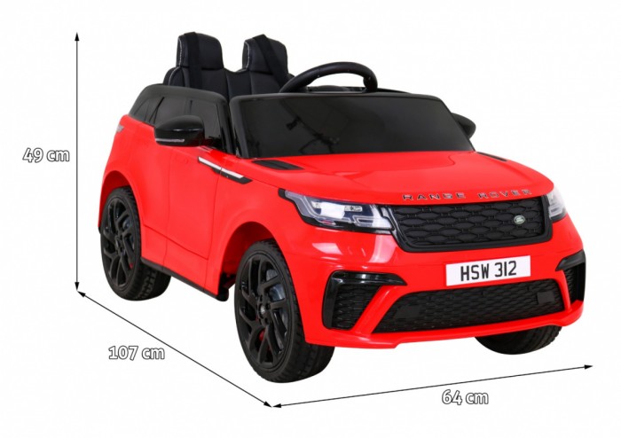 Range Rover Velar na akumulator Czerwony SUV + Pilot-2 7120 