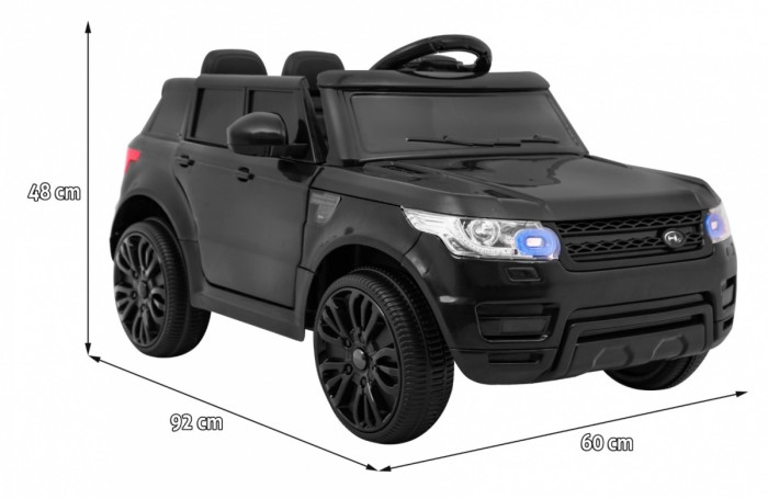 Autko Start Run na akumulator Czarny + Pilot + Bezpieczny SUV-2 7137 