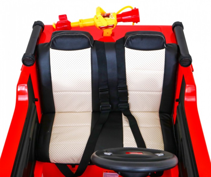 Wóz Straż Pożarna na akumulator dla dzieci + Armatka wodna + Megafon + Kogut strażacki + Pilot-13 7144 