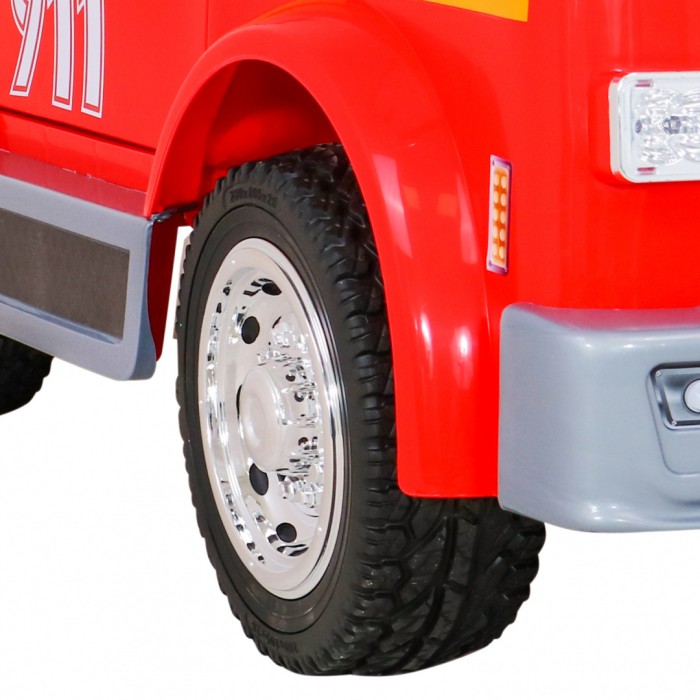 Wóz Straż Pożarna na akumulator dla dzieci + Armatka wodna + Megafon + Kogut strażacki + Pilot-19 7144 