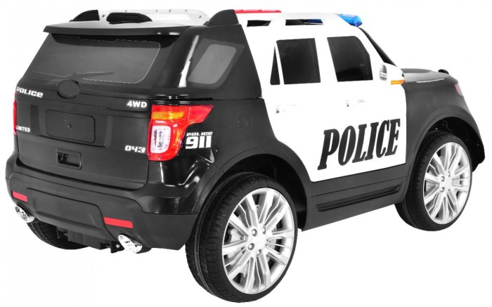 Auto SUV Police na akumulator dla dzieci + Syreny + Światła + Megafon + Pilot-3 7150 