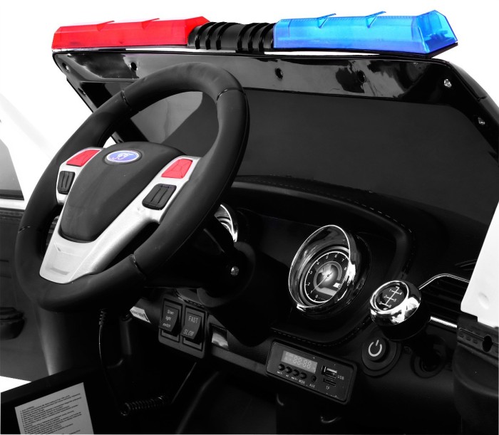 Auto SUV Police na akumulator dla dzieci + Syreny + Światła + Megafon + Pilot-8 7150 