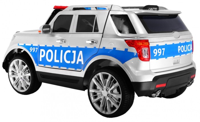 Auto SUV Policja na akumulator dla dzieci + Syreny + Światła + Megafon + Pilot-6 7151 