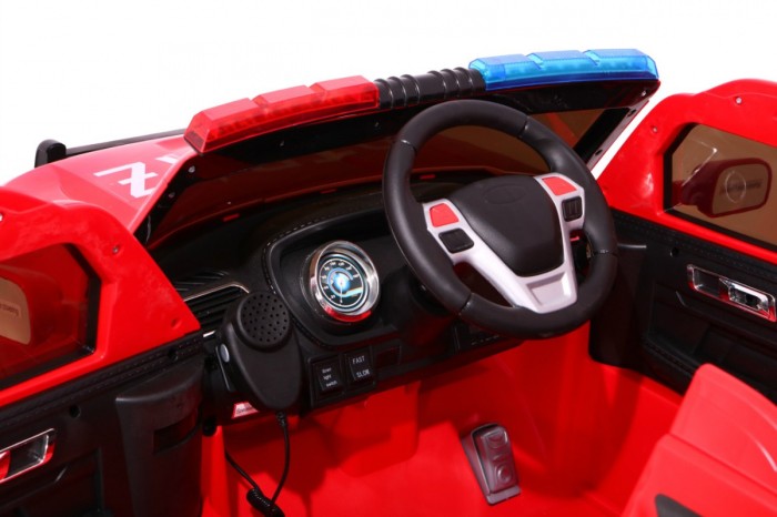 Auto SUV Straż Pożarna na akumulator dla dzieci + Syreny + Światła + Megafon + Pilot-6 7152 