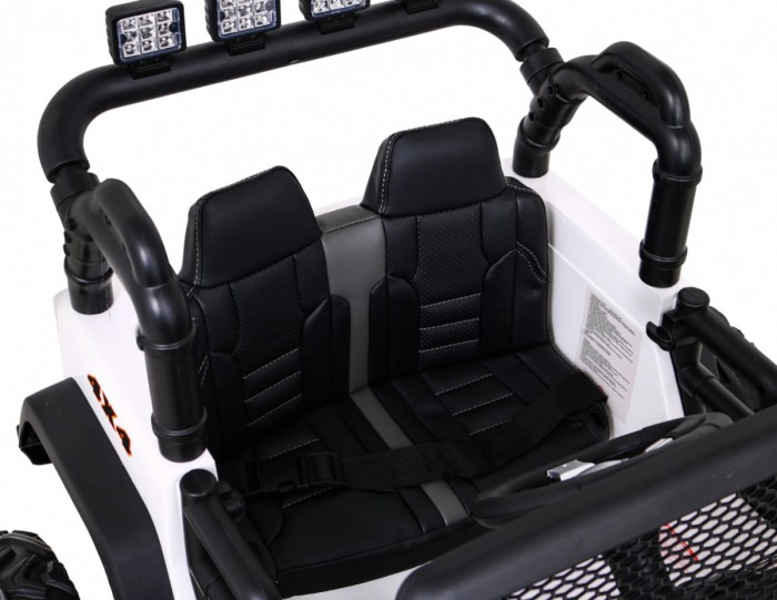 Autko terenowe Brothers na akumulator Biały + Pilot + Wolny Start + EVA + LED MP3-11 7153 