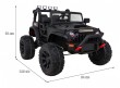 Autko terenowe Brothers na akumulator Czarny + Pilot + Wolny Start + EVA + LED MP3-2 7154 