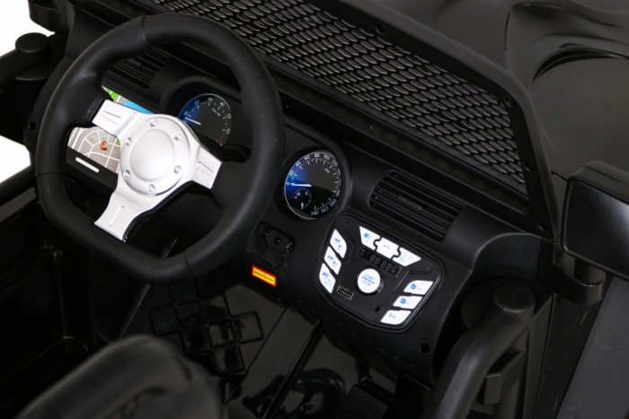 Autko terenowe Brothers na akumulator Czarny + Pilot + Wolny Start + EVA + LED MP3-9 7154 