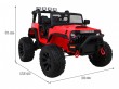 Autko terenowe Brothers na akumulator Czerwony + Pilot + Wolny Start + EVA + LED MP3-2 7155 
