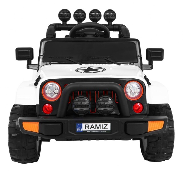 Auto Terenowe Full Time 4WD dla dzieci Biały + Napęd 4x4 + Pilot + Audio LED + Schowek-3 7156 
