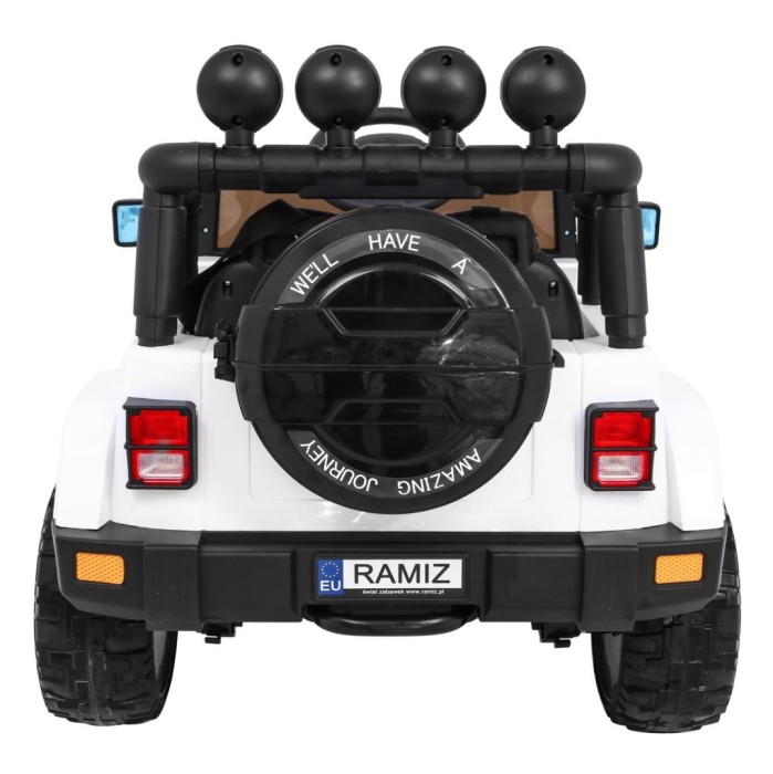 Auto Terenowe Full Time 4WD dla dzieci Biały + Napęd 4x4 + Pilot + Audio LED + Schowek-8 7156 