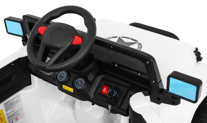 Auto Terenowe Full Time 4WD dla dzieci Biały + Napęd 4x4 + Pilot + Audio LED + Schowek-10 7156 