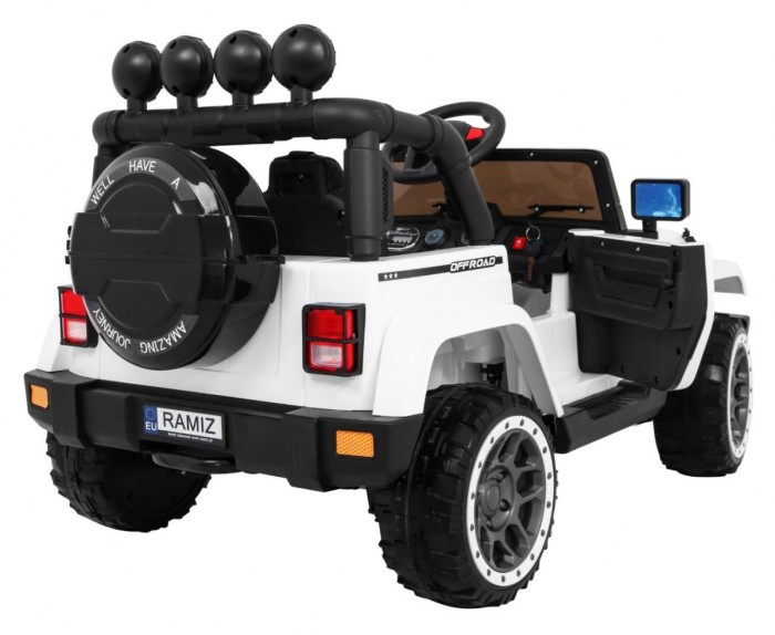 Auto Terenowe Full Time 4WD dla dzieci Biały + Napęd 4x4 + Pilot + Audio LED + Schowek-11 7156 